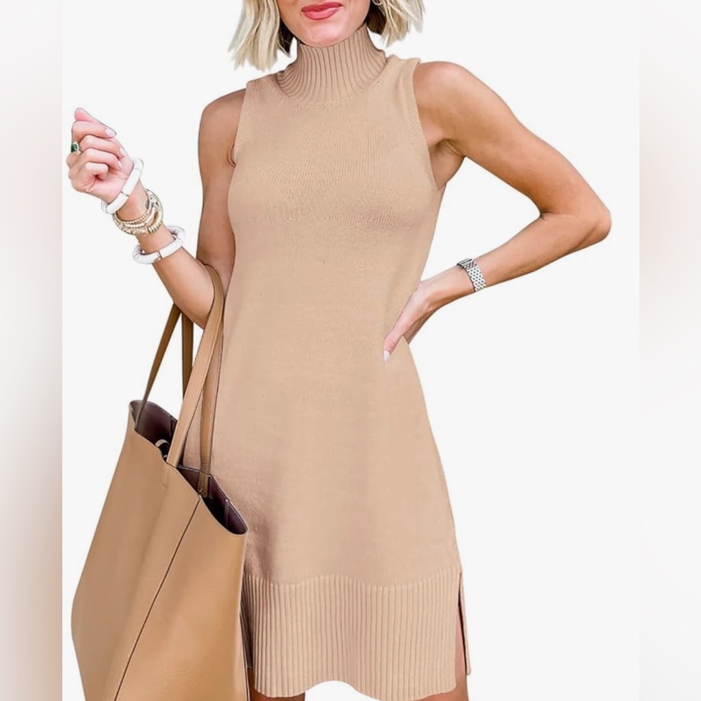 Amazon Sleeveless Turtleneck Dress